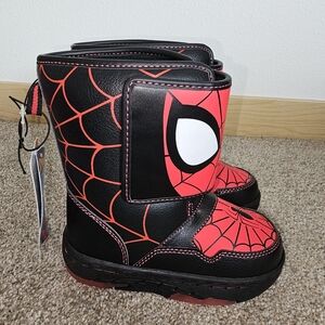 Spiderman Black and Red Kids Boots